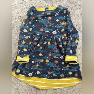 Galaxy Adventure Kids' Dress - Blue and Yellow